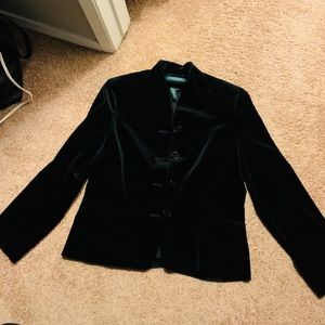 Black velvet blazer